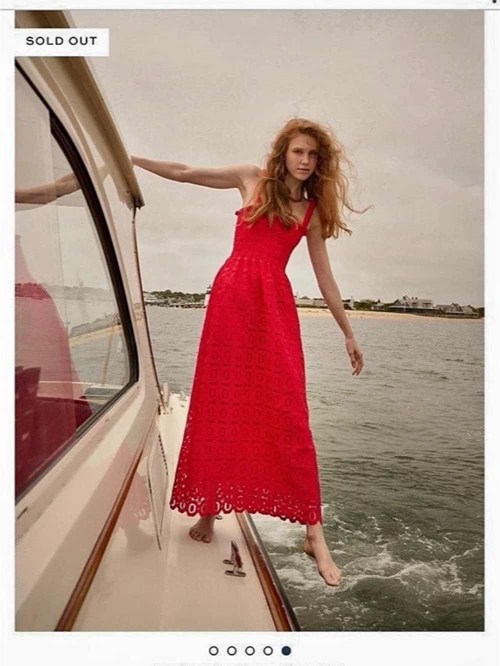 Hill House Home The Anjuli Nap Dress - Poppy Lace Maxi Dress Size Small